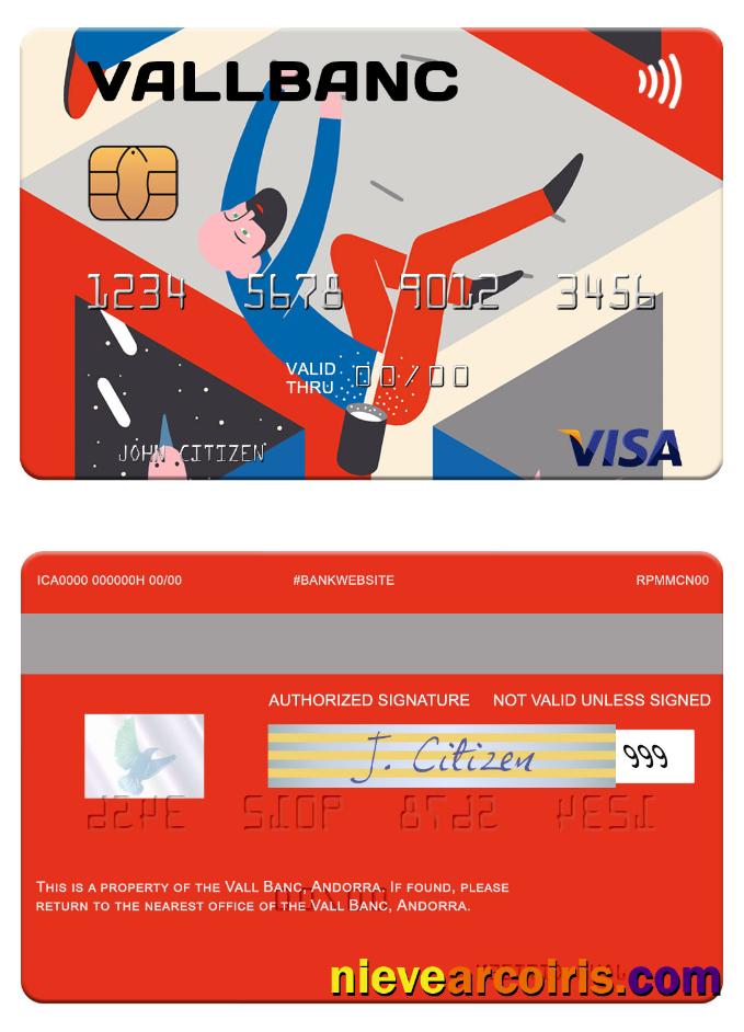 Andorra Vall Banc visa card